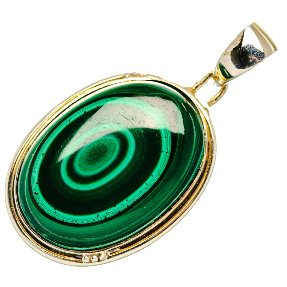 Malachite Pendant 2" (925 Sterling Silver) PD37304