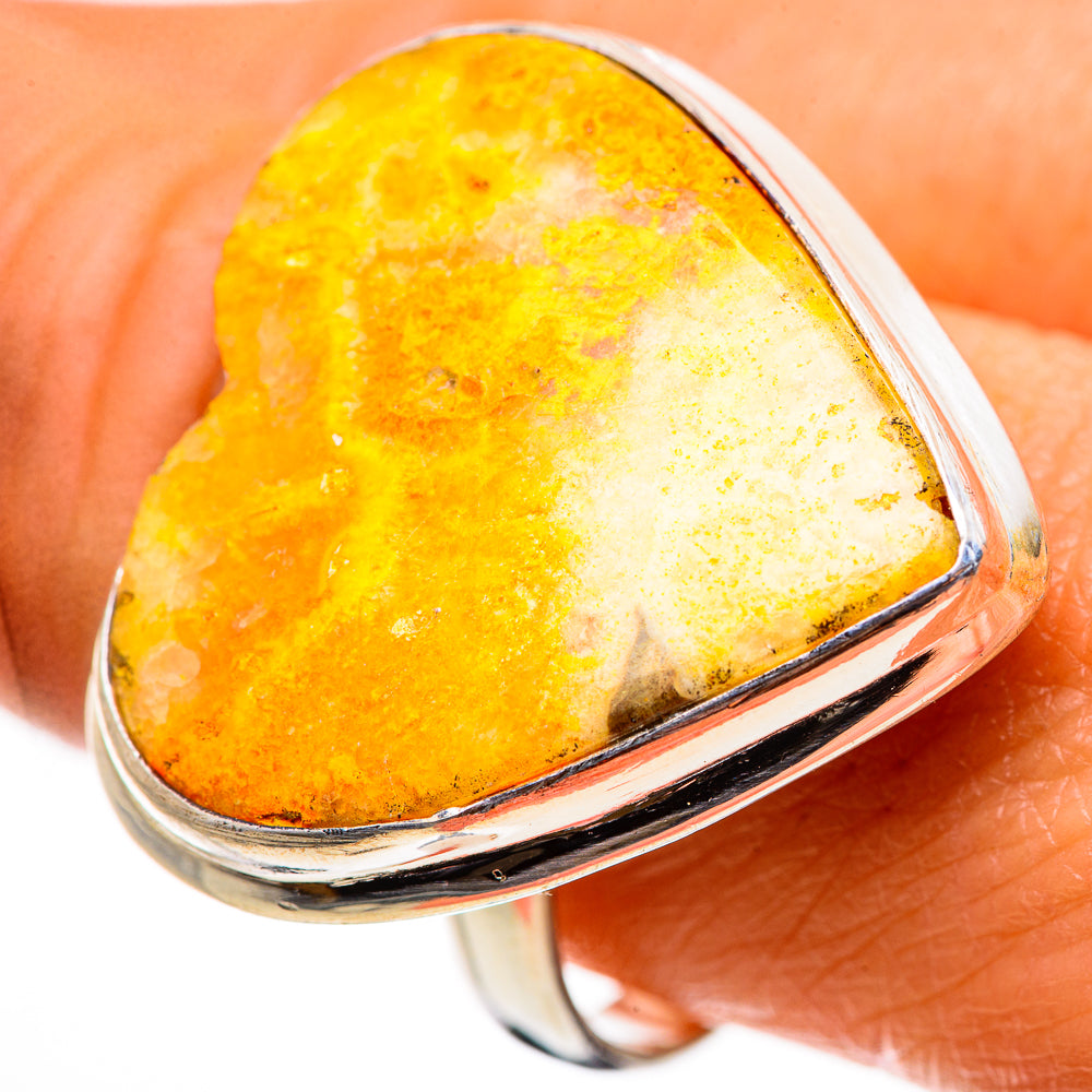 Large Bumble Bee Jasper Ring Size 9.75 (925 Sterling Silver) RING134727
