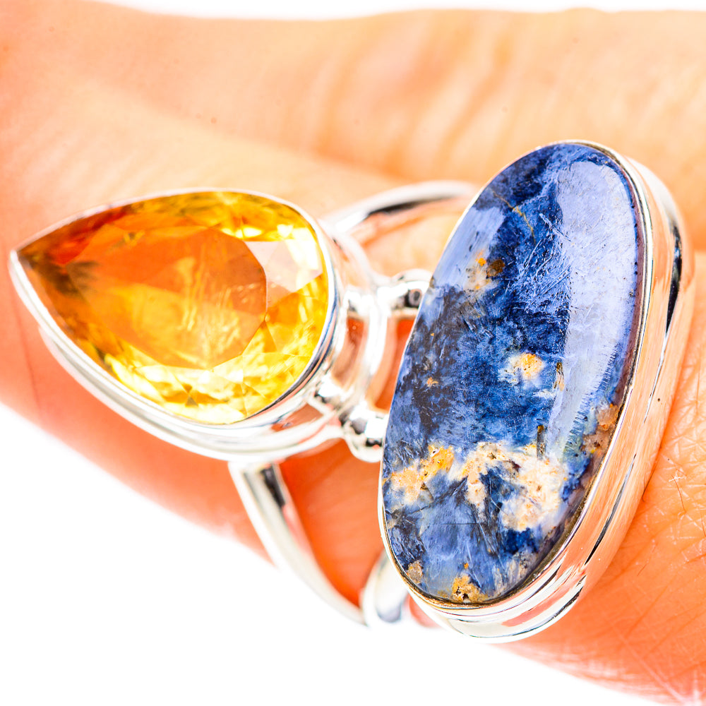 Large Pietersite, Citrine 925 Sterling Silver Ring Size 8 (925 Sterling Silver) RING137324