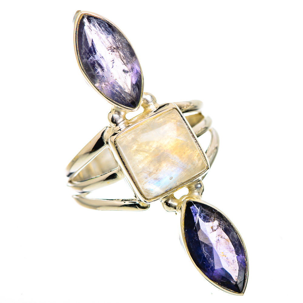 Rainbow Moonstone, Tanzanite Ring Size 6.5 (925 Sterling Silver) RING135434