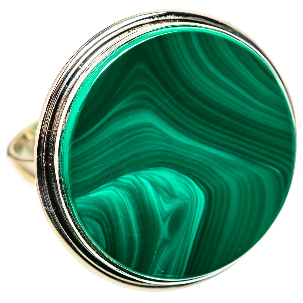 Huge Malachite Ring Size 11.75 (925 Sterling Silver) RING136159