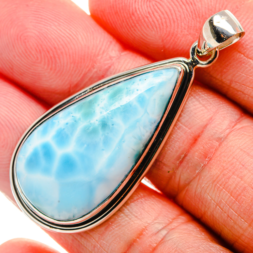 Larimar Pendant 1 7/8" (925 Sterling Silver) PD36988