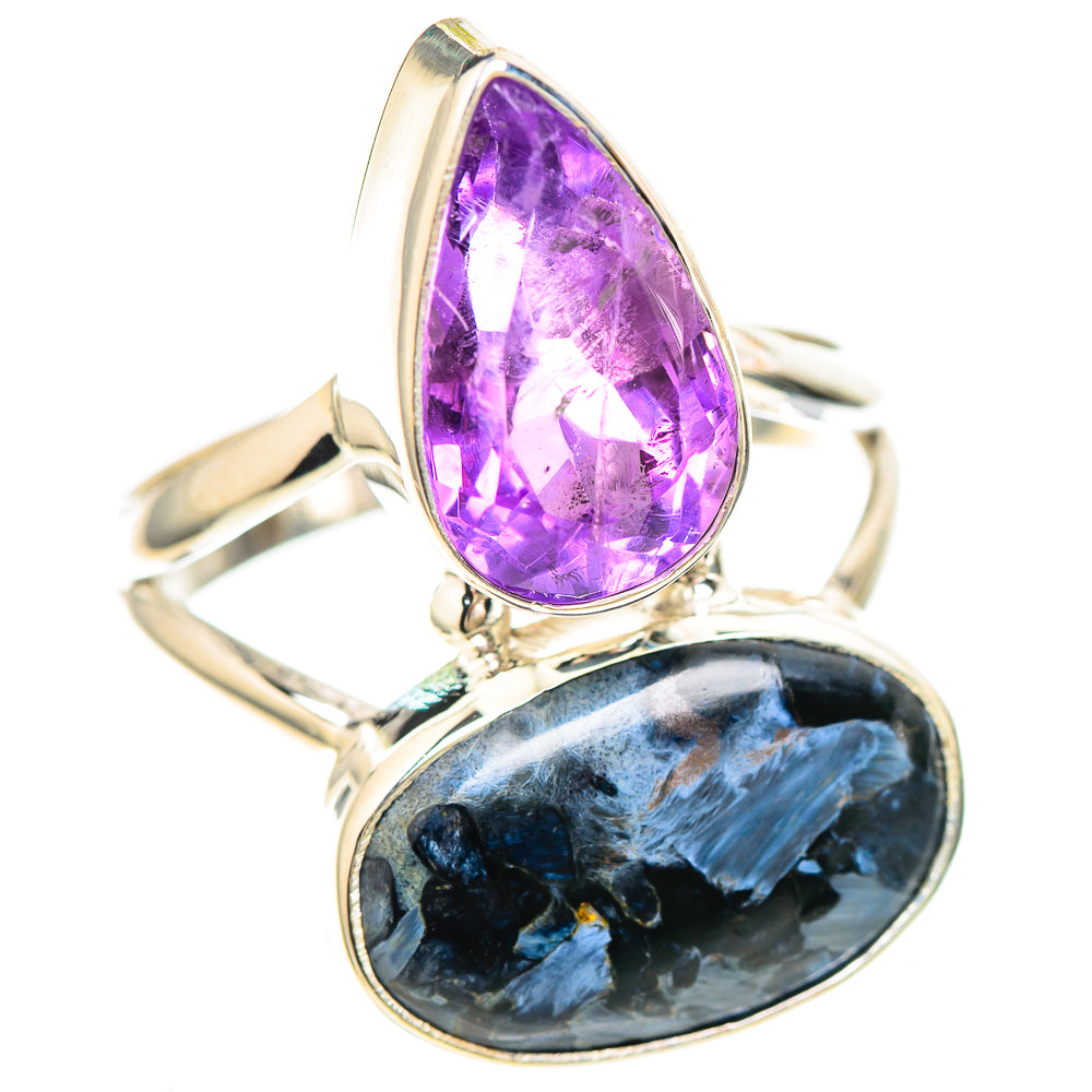 Large Pietersite, Amethyst Ring Size 9.5 (925 Sterling Silver) RING137159