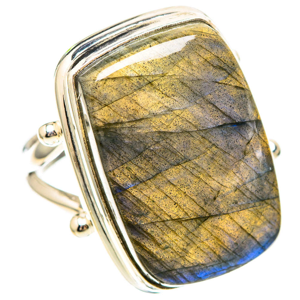 Large Labradorite 925 Sterling Silver Ring Size 7.5 (925 Sterling Silver) RING137368