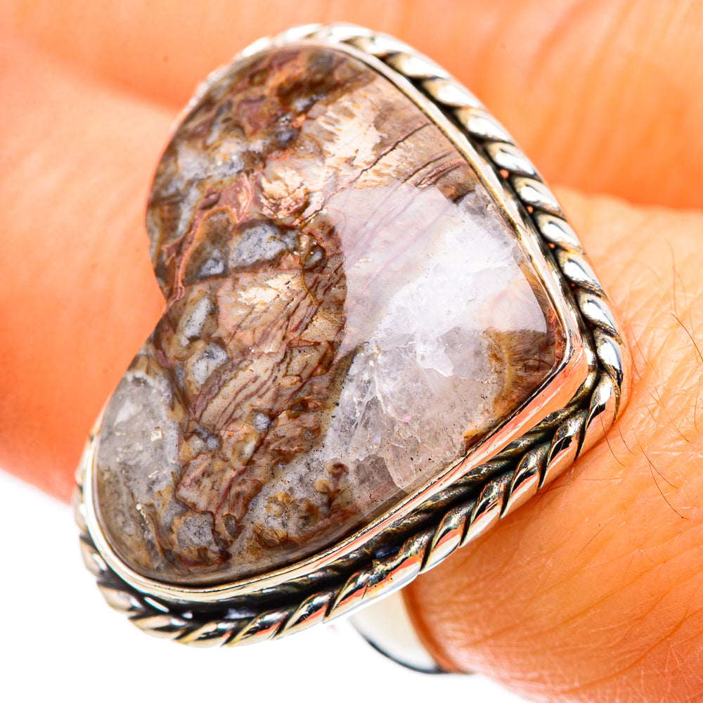 Large Mushroom Rhyolite Ring Size 7.25 (925 Sterling Silver) RING136165