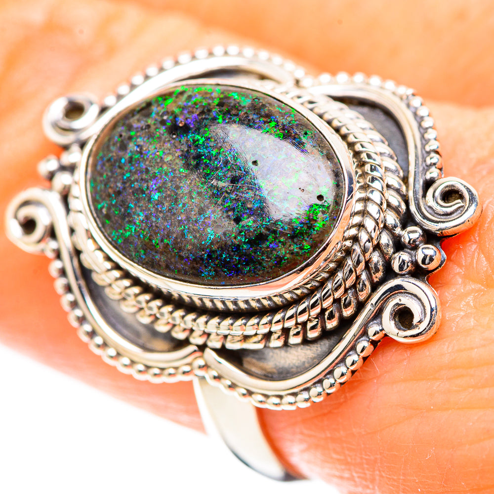Andamooka Opal Ring Size 8 (925 Sterling Silver) RING136656