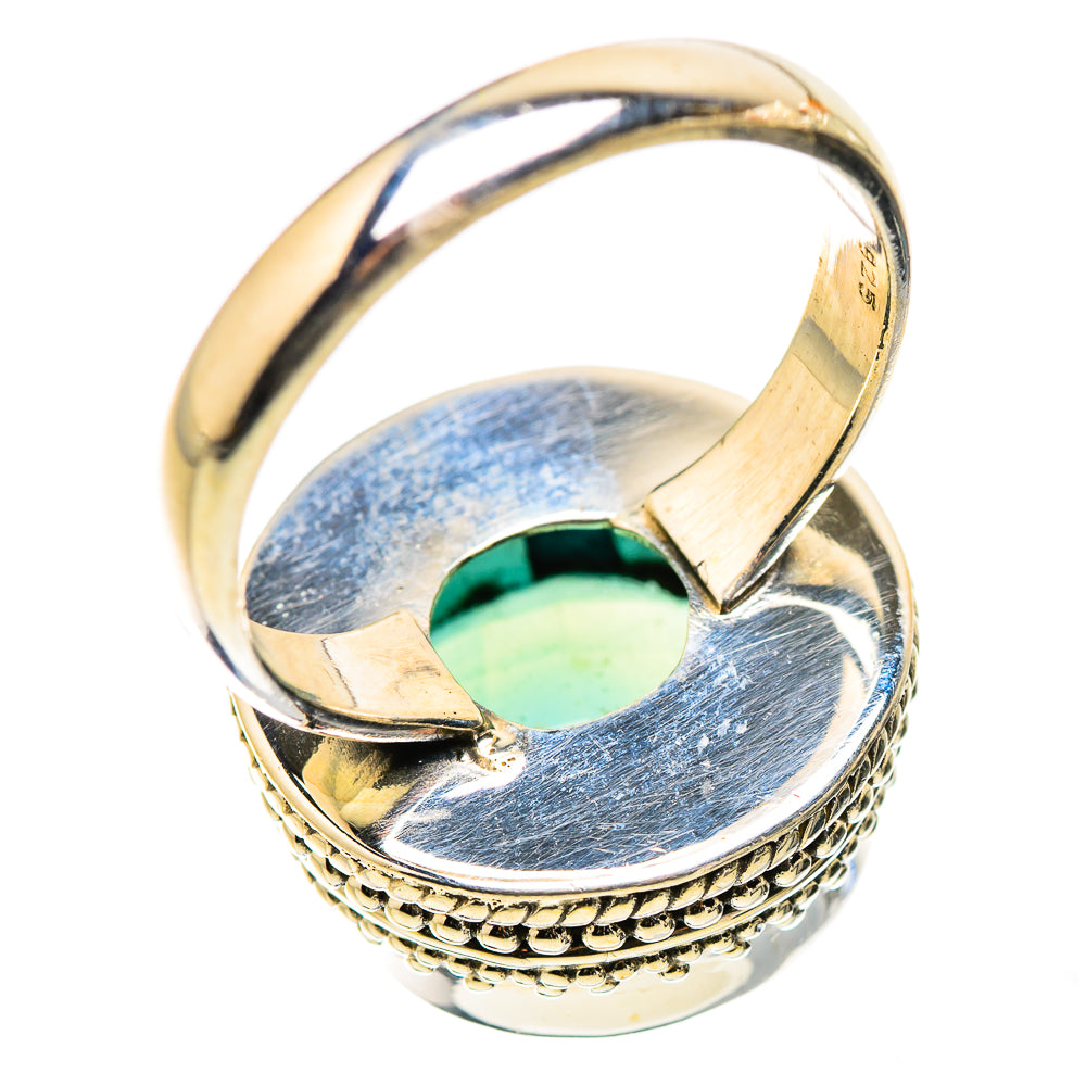 Anasilvercos Aqua Chalcedony Ring Size 8.25 (925 Sterling Silver)