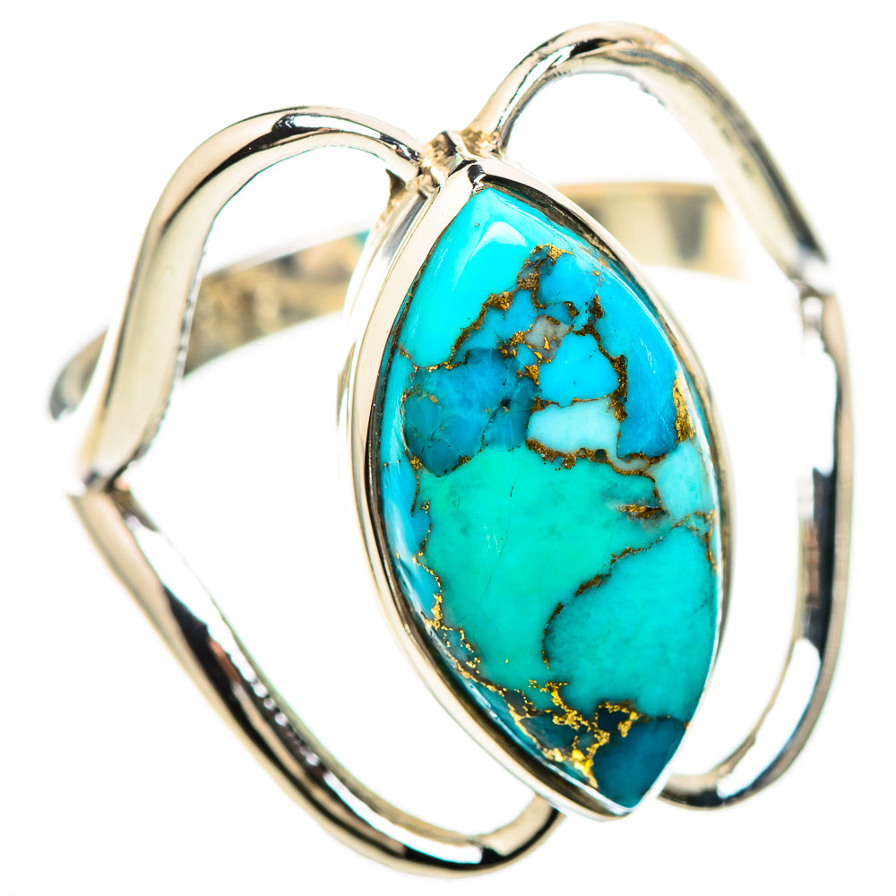 Blue Copper Composite Turquoise Ring Size 10 (925 Sterling Silver) RING136467