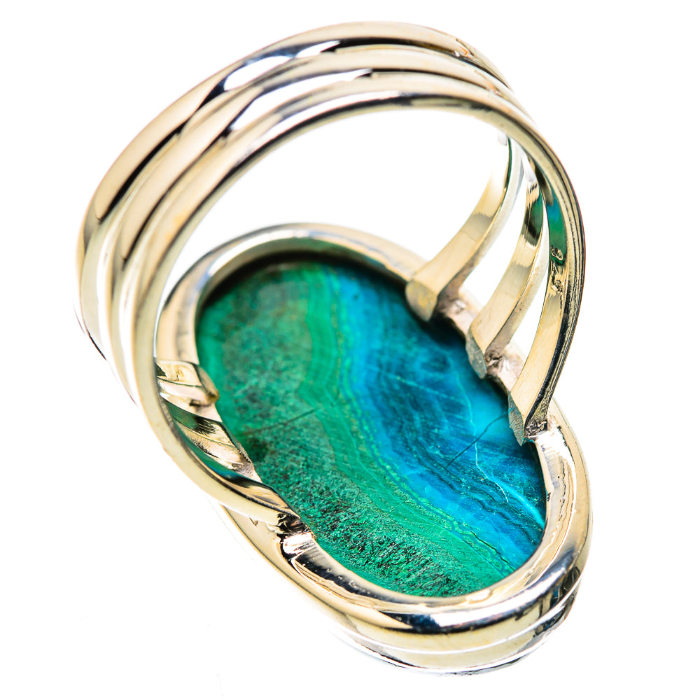 Large Malachite In Chrysocolla Ring Size 8.75 (925 Sterling Silver) RING136204