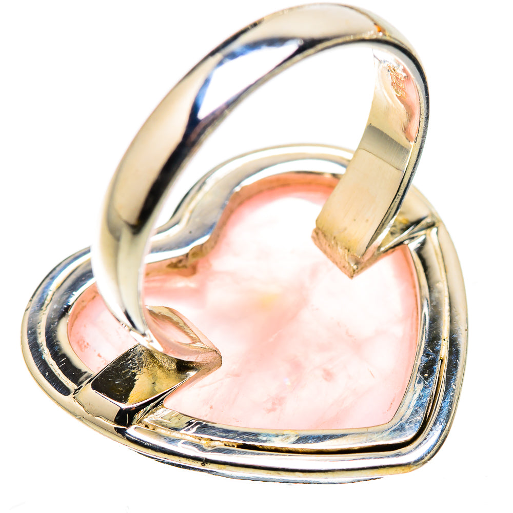 Large Rose Quartz Ring Size 8 (925 Sterling Silver) RING135778