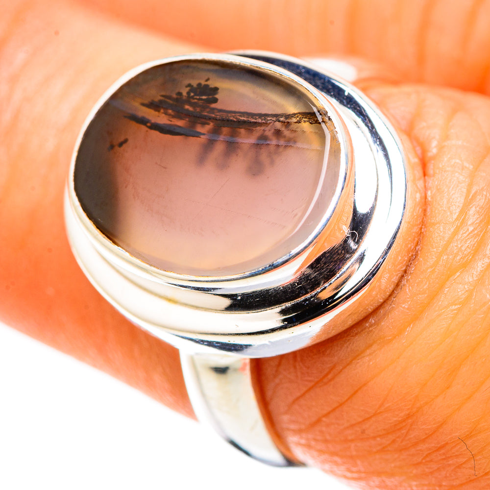 Scenic Dendritic Agate Ring Size 6.75 (925 Sterling Silver) RING134851