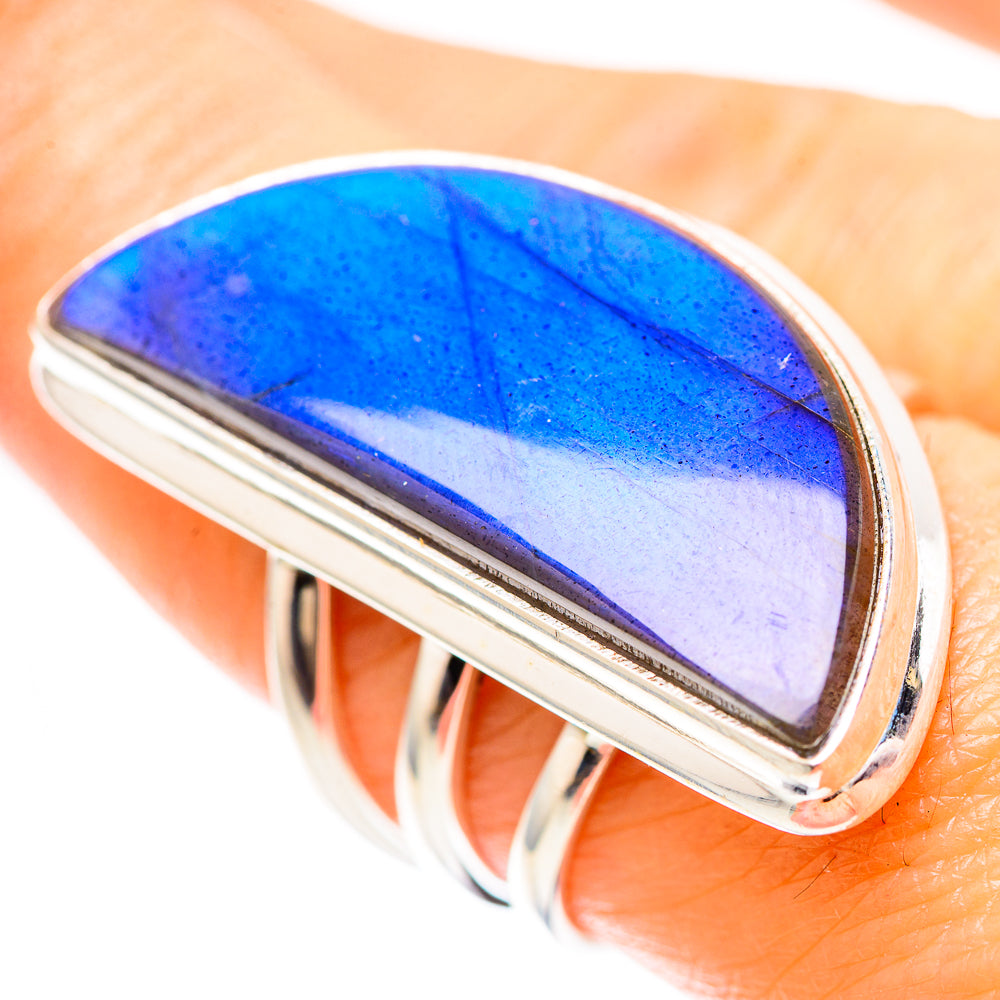 Large Labradorite Ring Size 8 (925 Sterling Silver) RING136551