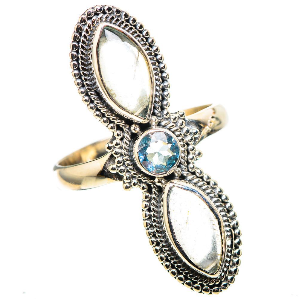 Large Natural Aquamarine, Blue Topaz 925 Sterling Silver Ring Size 10.75 (925 Sterling Silver) RING137748