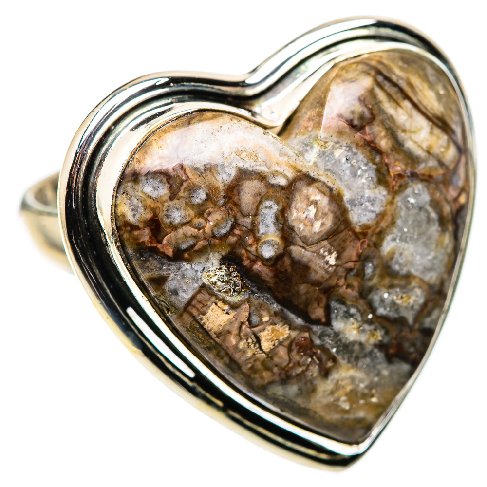 Large Laguna Lace Agate Ring Size 8 (925 Sterling Silver) RING136088