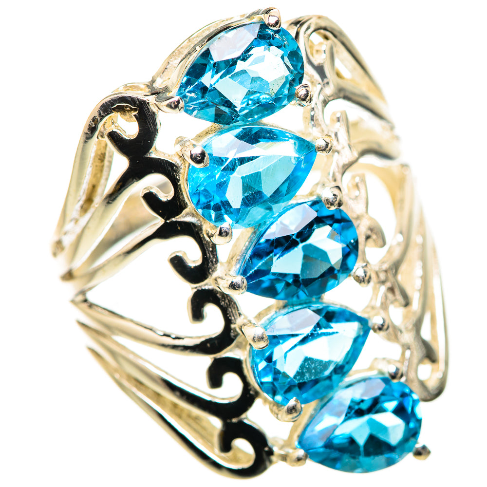 Blue Topaz Ring Size 7.25 (925 Sterling Silver) RING134828