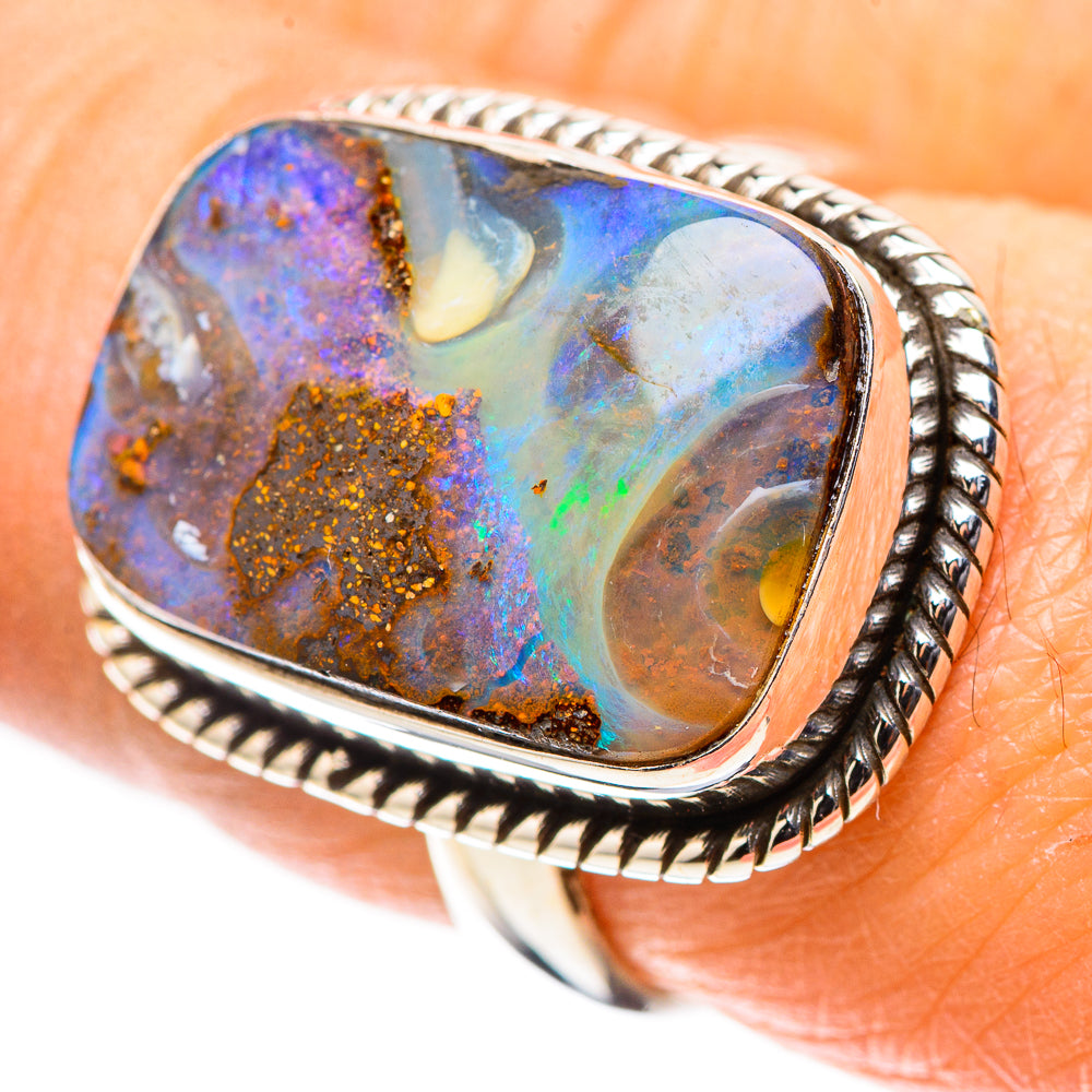 Boulder Opal 925 Sterling Silver Ring Size 7.5 (925 Sterling Silver) RING137716