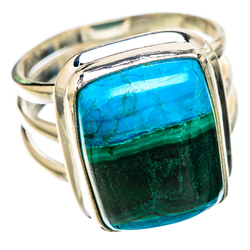 Malachite In Chrysocolla Ring Size 8.25 (925 Sterling Silver) RING135808