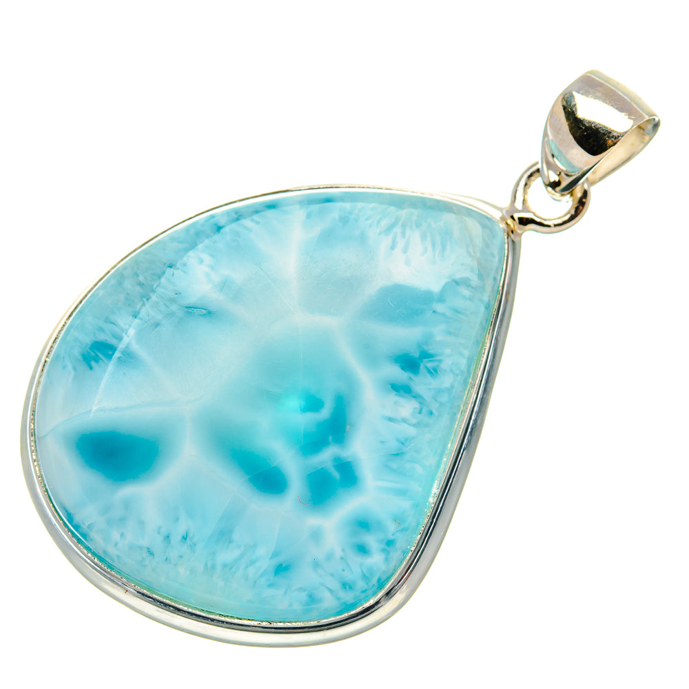 Larimar Pendant 1 3/4"  (925 Sterling Silver) PD37168