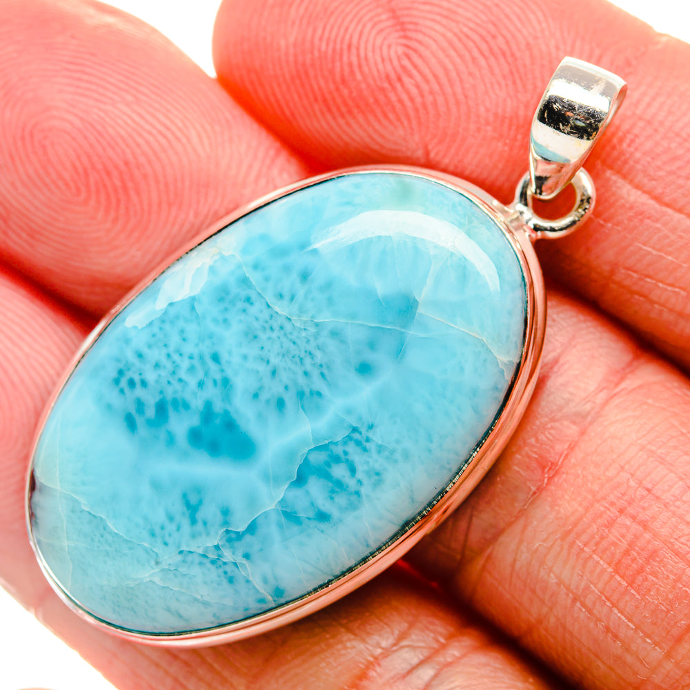 Larimar Pendant 1 3/4" (925 Sterling Silver) PD36968