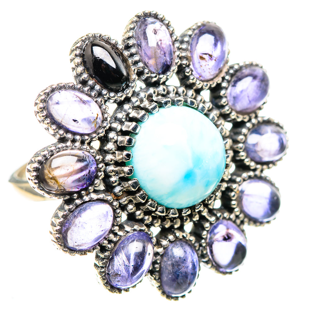 Large Larimar, Tanzanite Ring Size 9.25 (925 Sterling Silver) RING136928