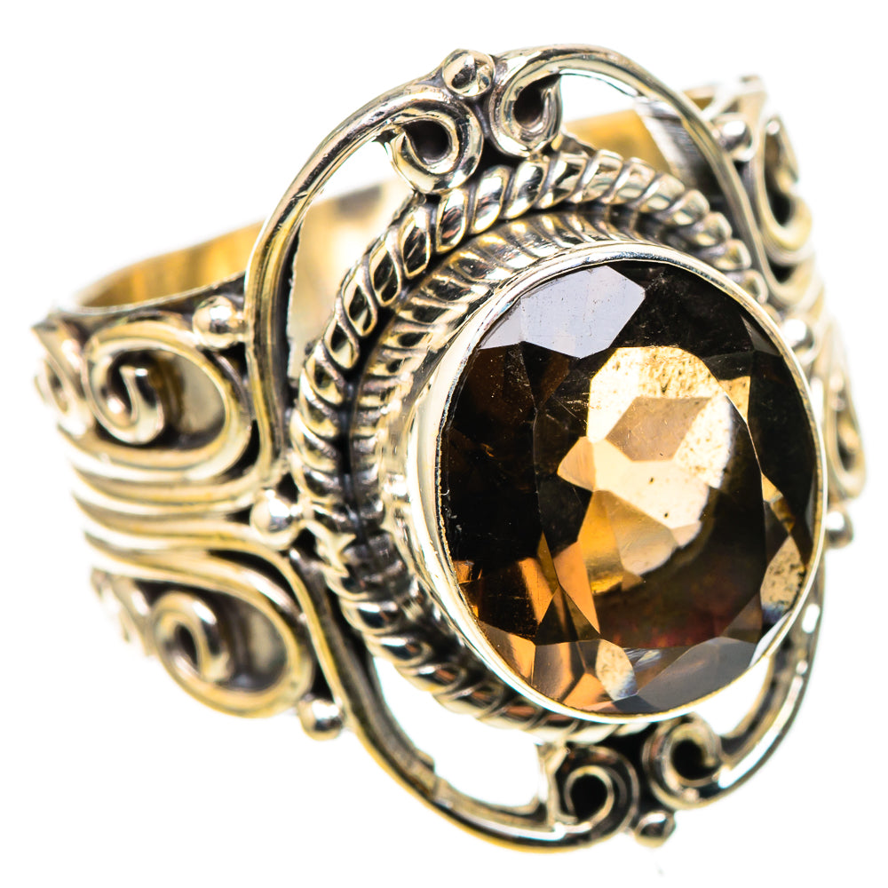 Smoky Quartz 925 Sterling Silver Ring Size 7.5 (925 Sterling Silver) RING137727