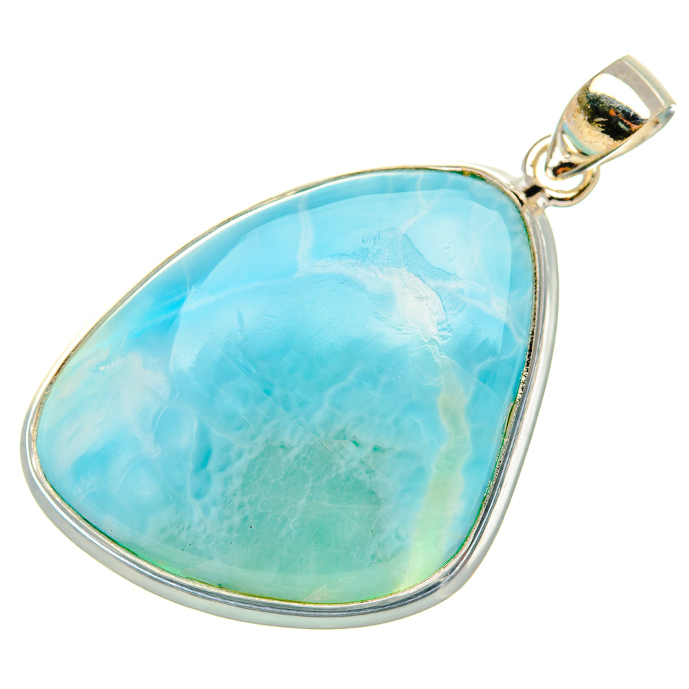 Larimar Pendant 1 3/4" (925 Sterling Silver) PD37521