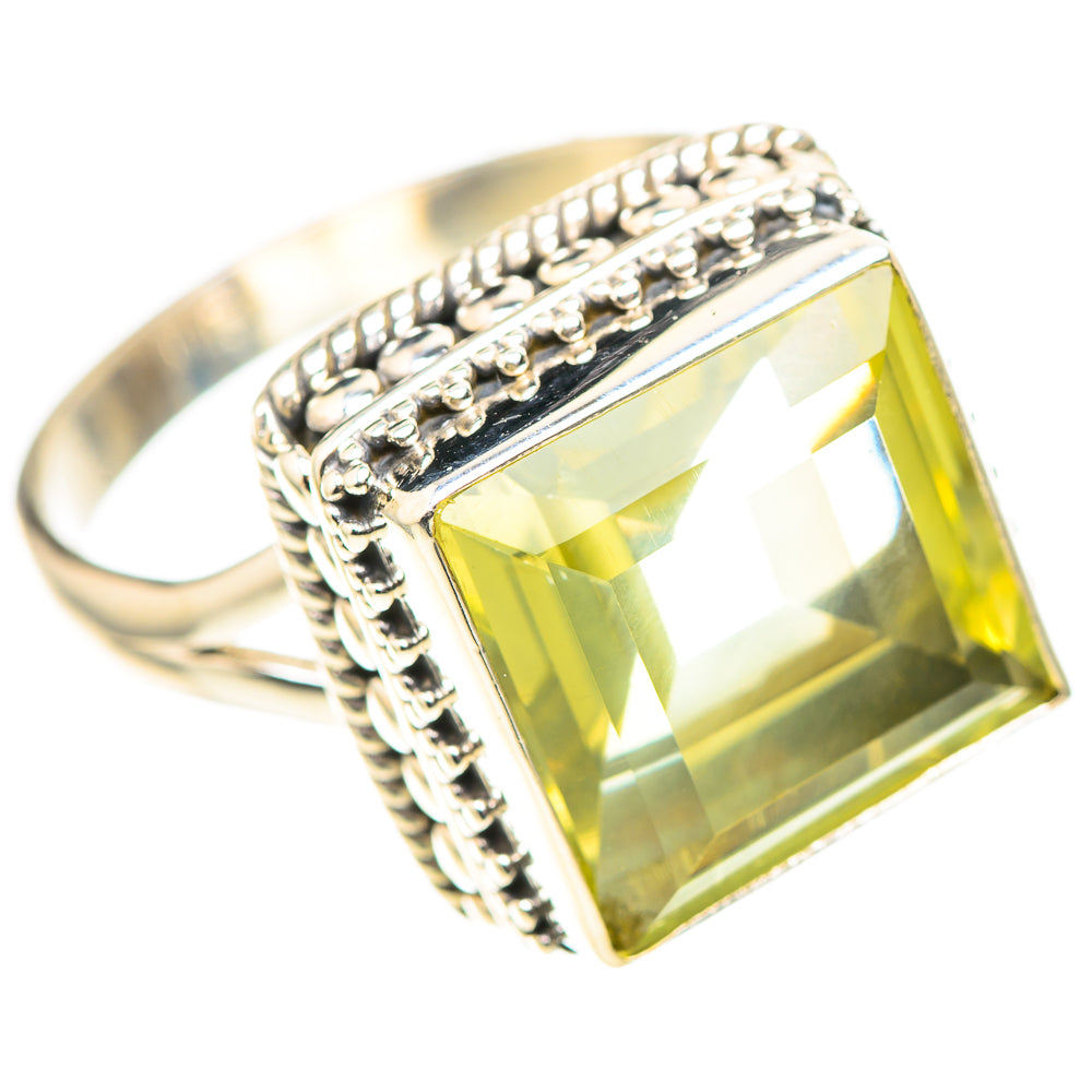 Large Faceted Citrine 925 Sterling Silver Ring Size 11.75 (925 Sterling Silver) RING137541