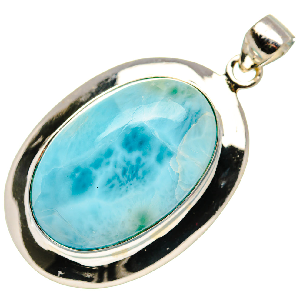 Larimar Pendant 1 5/8" (925 Sterling Silver) PD37450
