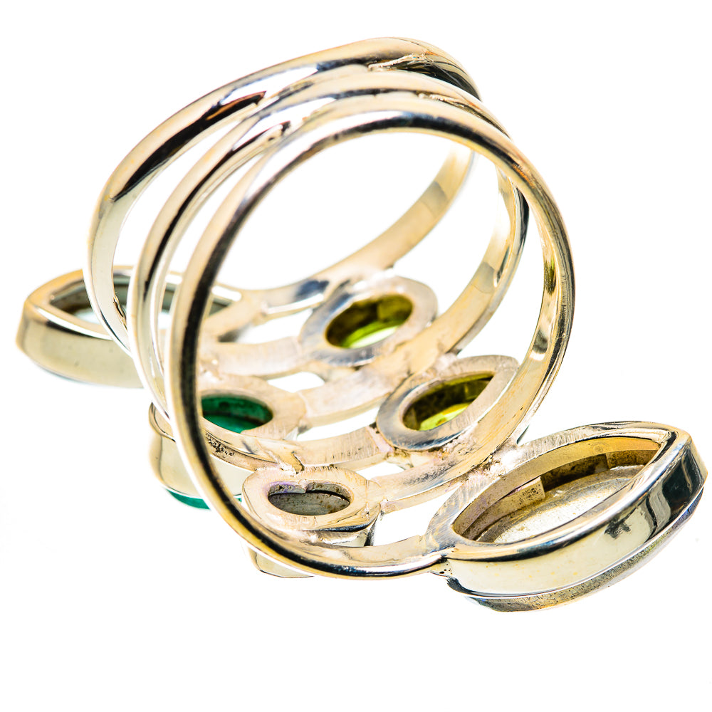 Labradorite, Peridot, Green Aventurine, Aquamarine Ring Size 9.5 (925 Sterling Silver) RING134945