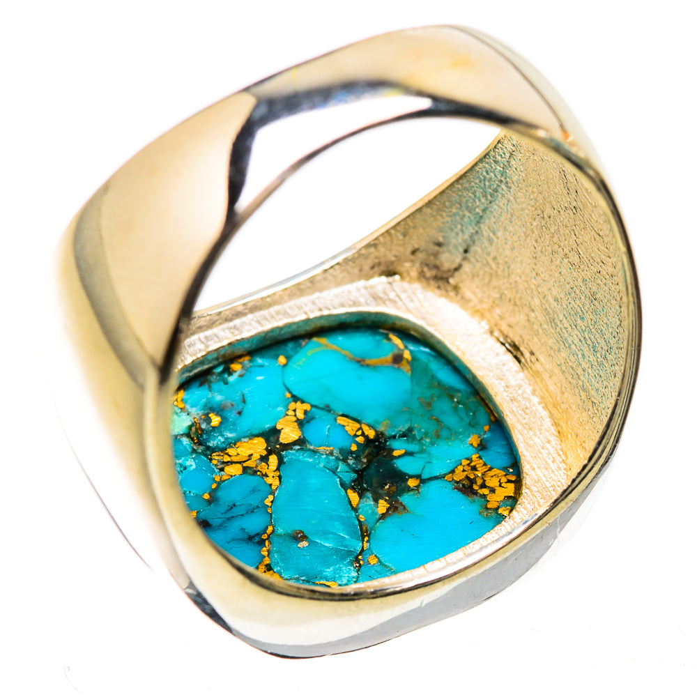 Blue Copper Composite Turquoise Ring Size 6.75 (925 Sterling Silver) RING135275