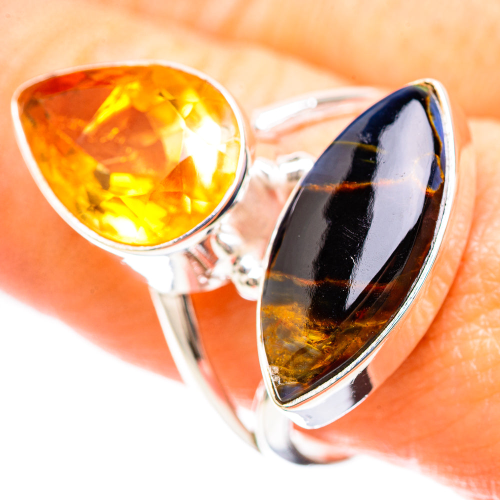 Pietersite, Citrine Ring Size 9.5 (925 Sterling Silver) RING136429