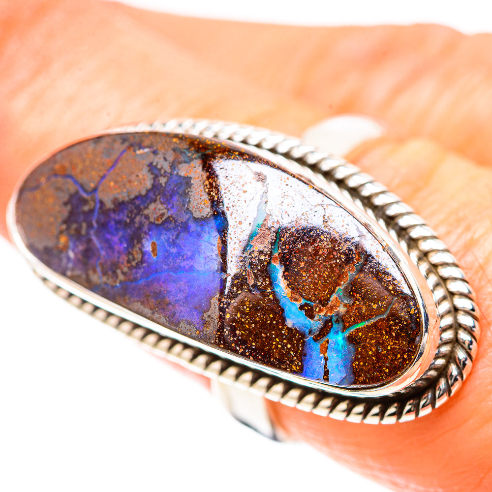 Large Boulder Opal Ring Size 7.5 (925 Sterling Silver) RING136747