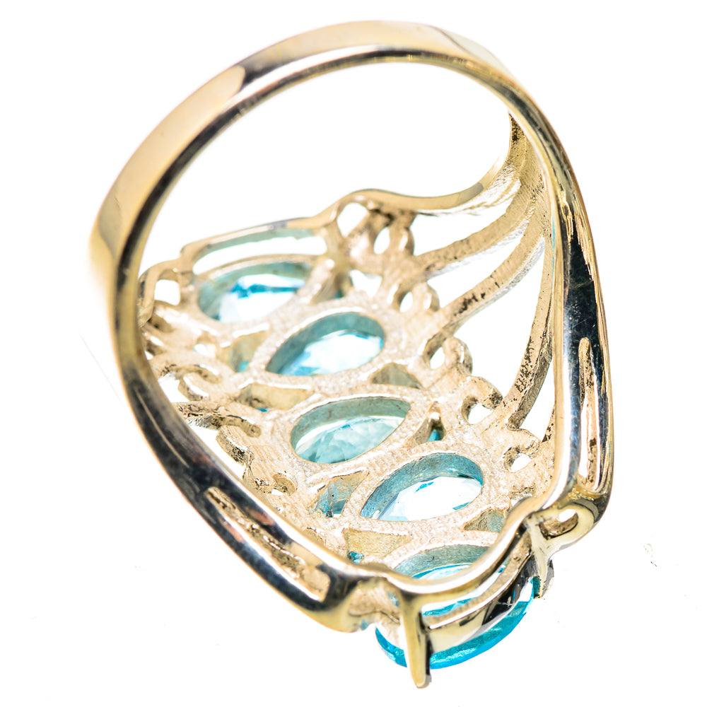 Anasilvercos Blue Topaz Ring Size 8.25 (925 Sterling Silver)