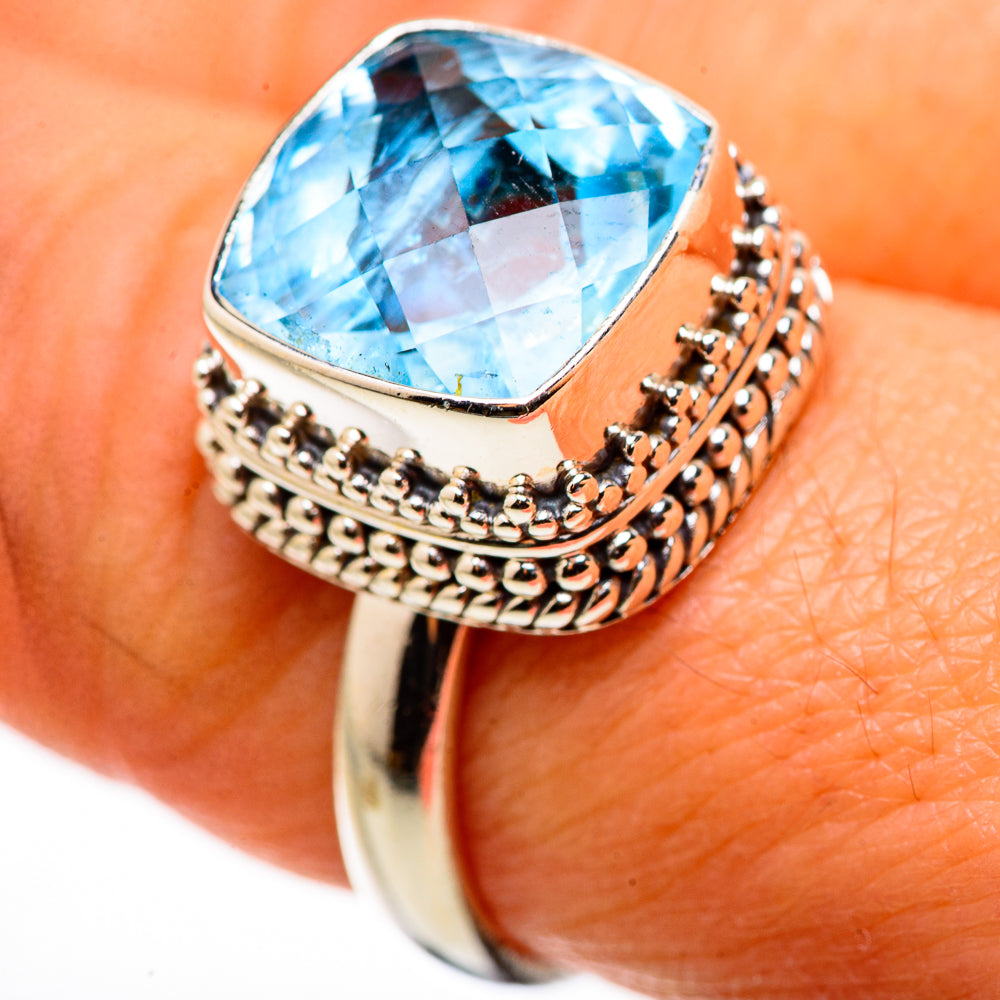 Blue Topaz Ring Size 9.25 (925 Sterling Silver) RING134621