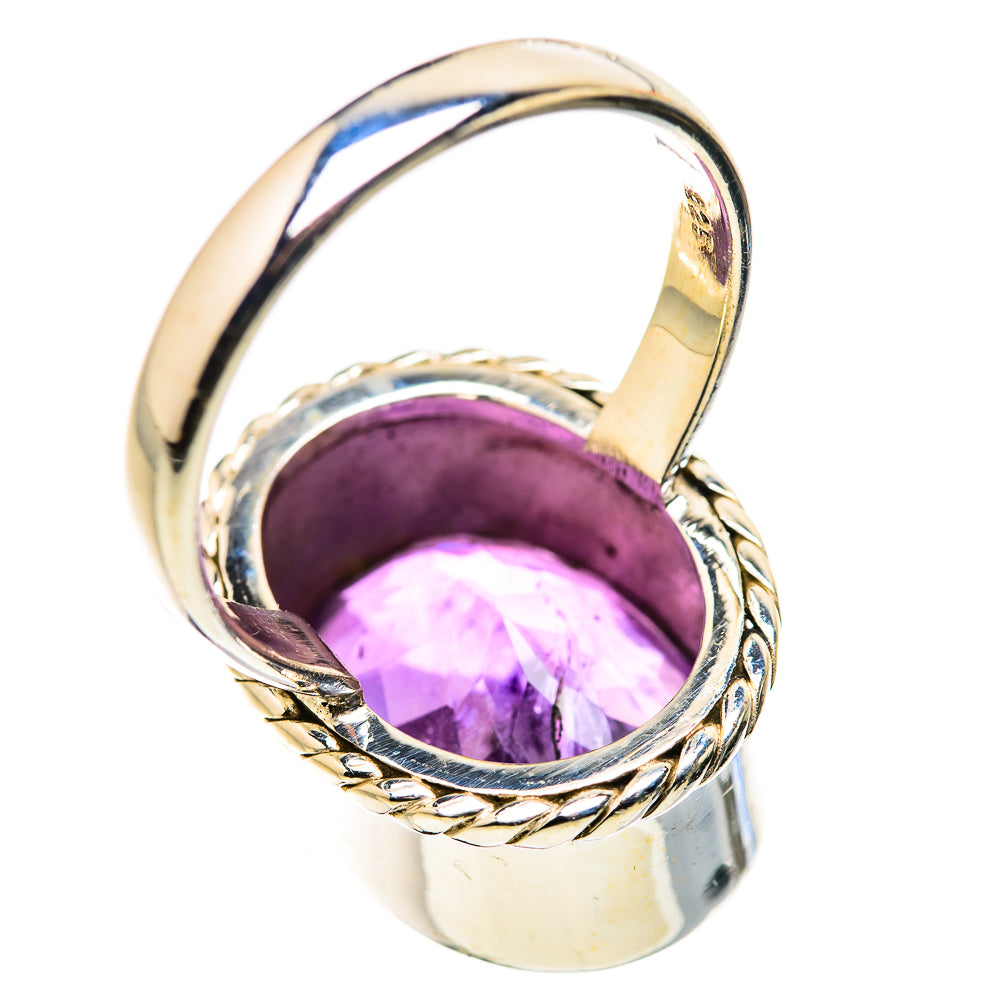Large Faceted Amethyst Ring Size 9.75 (925 Sterling Silver) RING134753