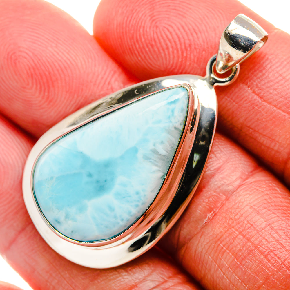 Larimar Pendant 1 5/8" (925 Sterling Silver) PD37572