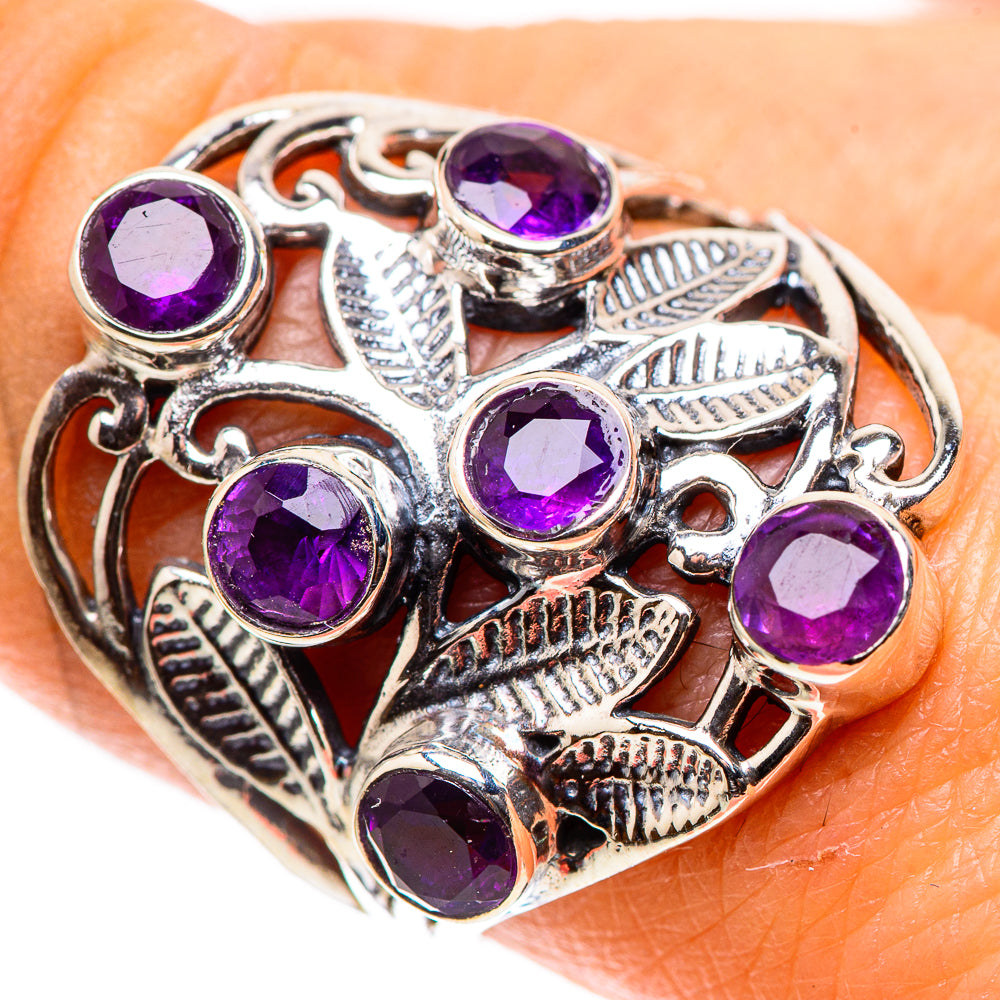Faceted Amethyst 925 Sterling Silver Ring Size 8 (925 Sterling Silver) RING137604