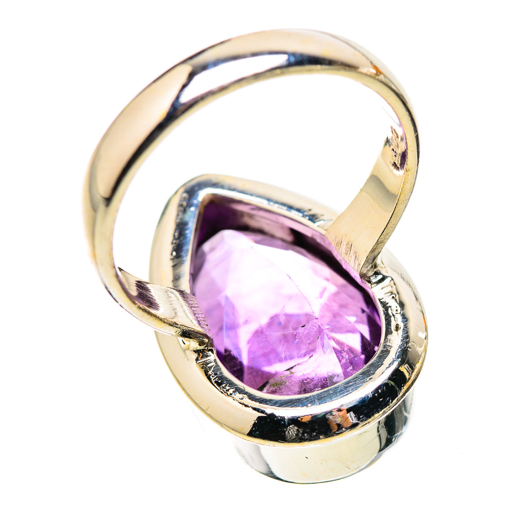 Anasilvercos Faceted Amethyst Ring Size 6.25 (925 Sterling Silver)