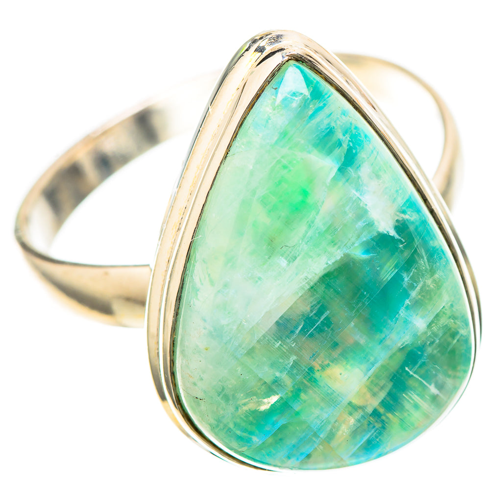 Large Green Moonstone Ring Size 11.75 (925 Sterling Silver) RING136536