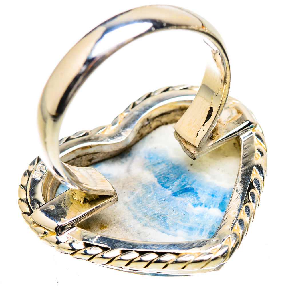 Large Blue Scheelite Ring Size 7 (925 Sterling Silver) RING135346