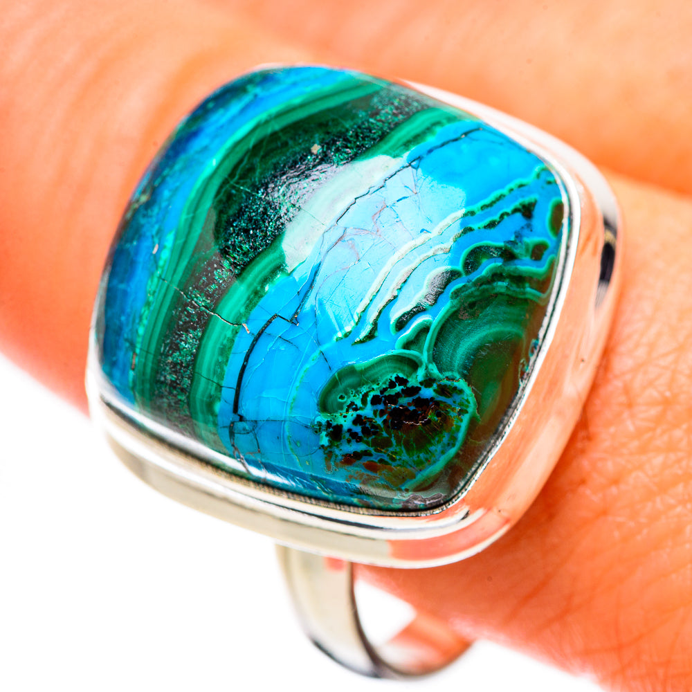 Malachite In Chrysocolla Ring Size 11 (925 Sterling Silver) RING135440