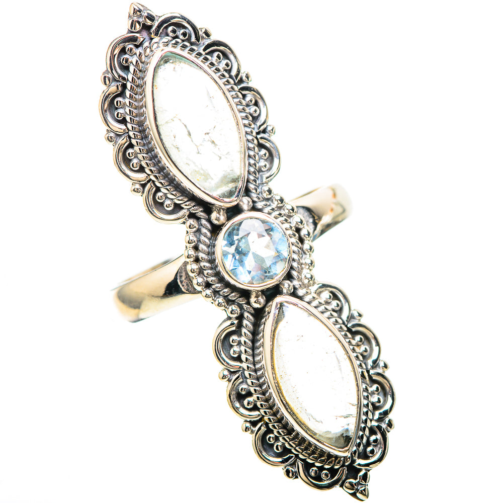 Large Aquamarine, Blue Topaz Ring Size 8.25 (925 Sterling Silver) RING136514
