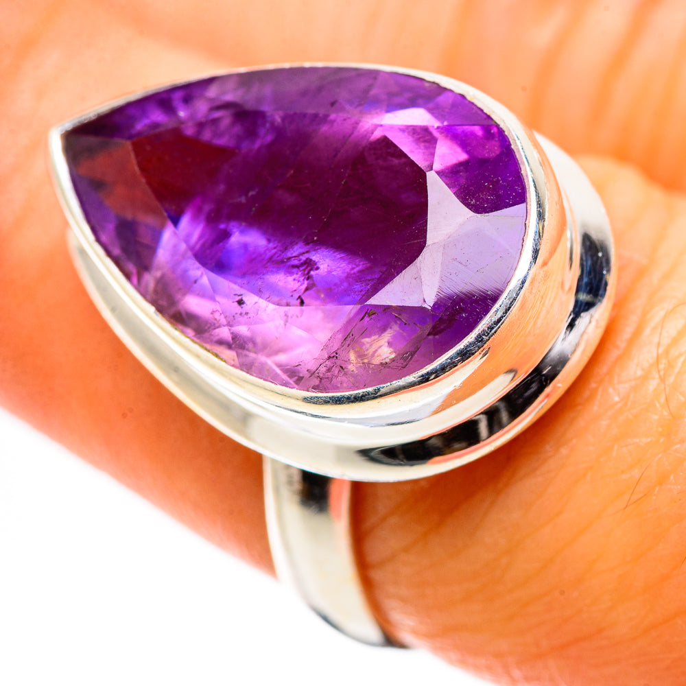 Faceted Amethyst Ring Size 7.25 (925 Sterling Silver) RING135464