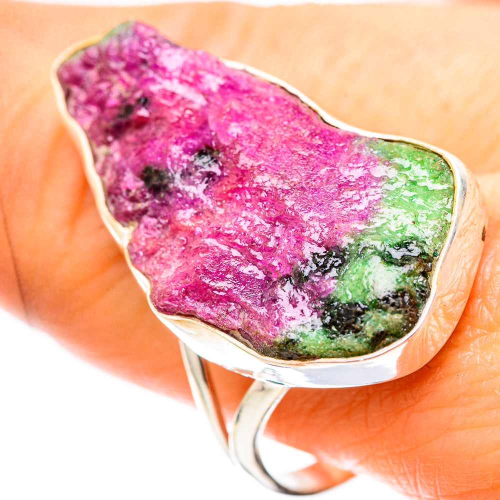 Large Rough Ruby Zoisite 925 Sterling Silver Ring Size 11 (925 Sterling Silver) RING137580