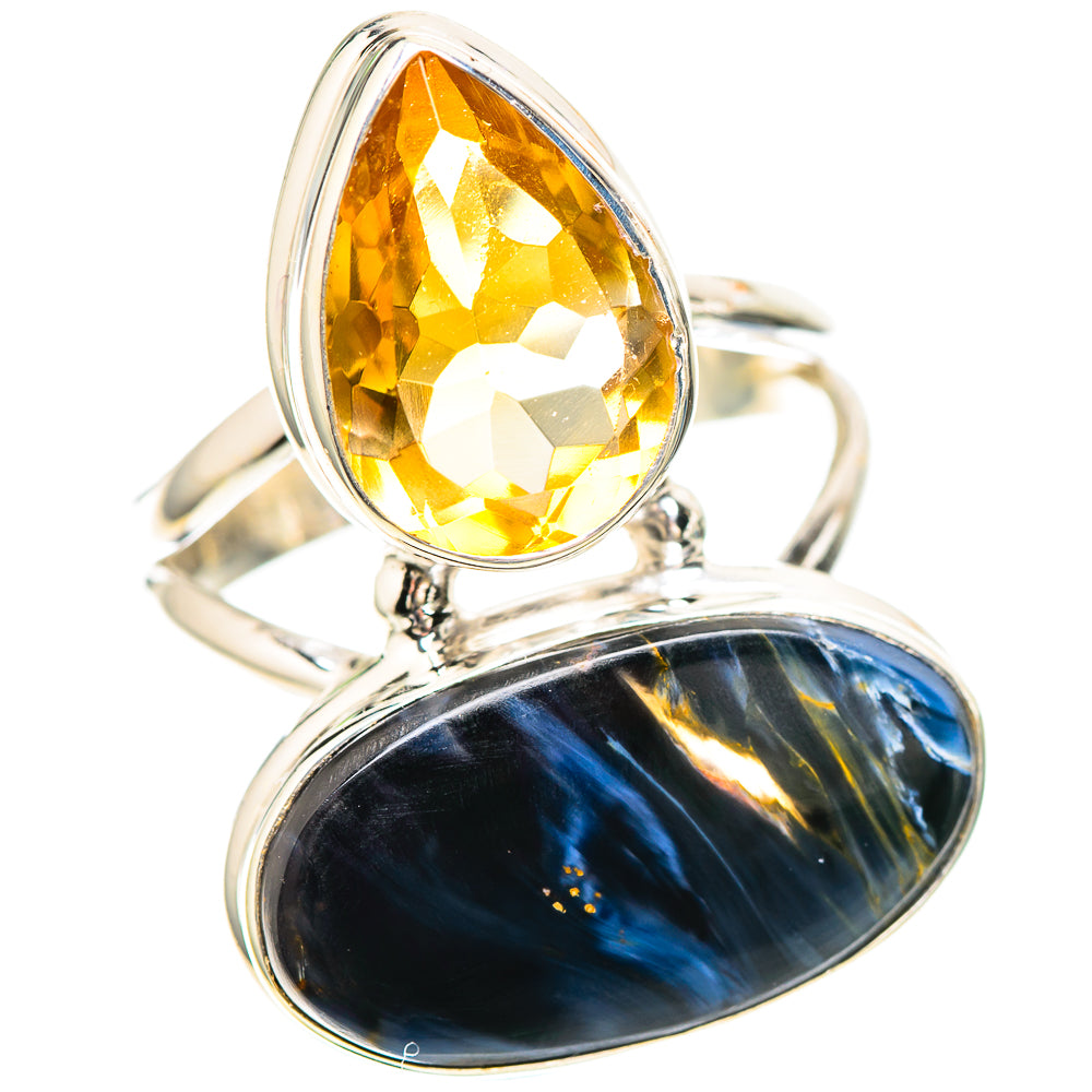 Large Pietersite, Citrine Ring Size 8.5 (925 Sterling Silver) RING136544