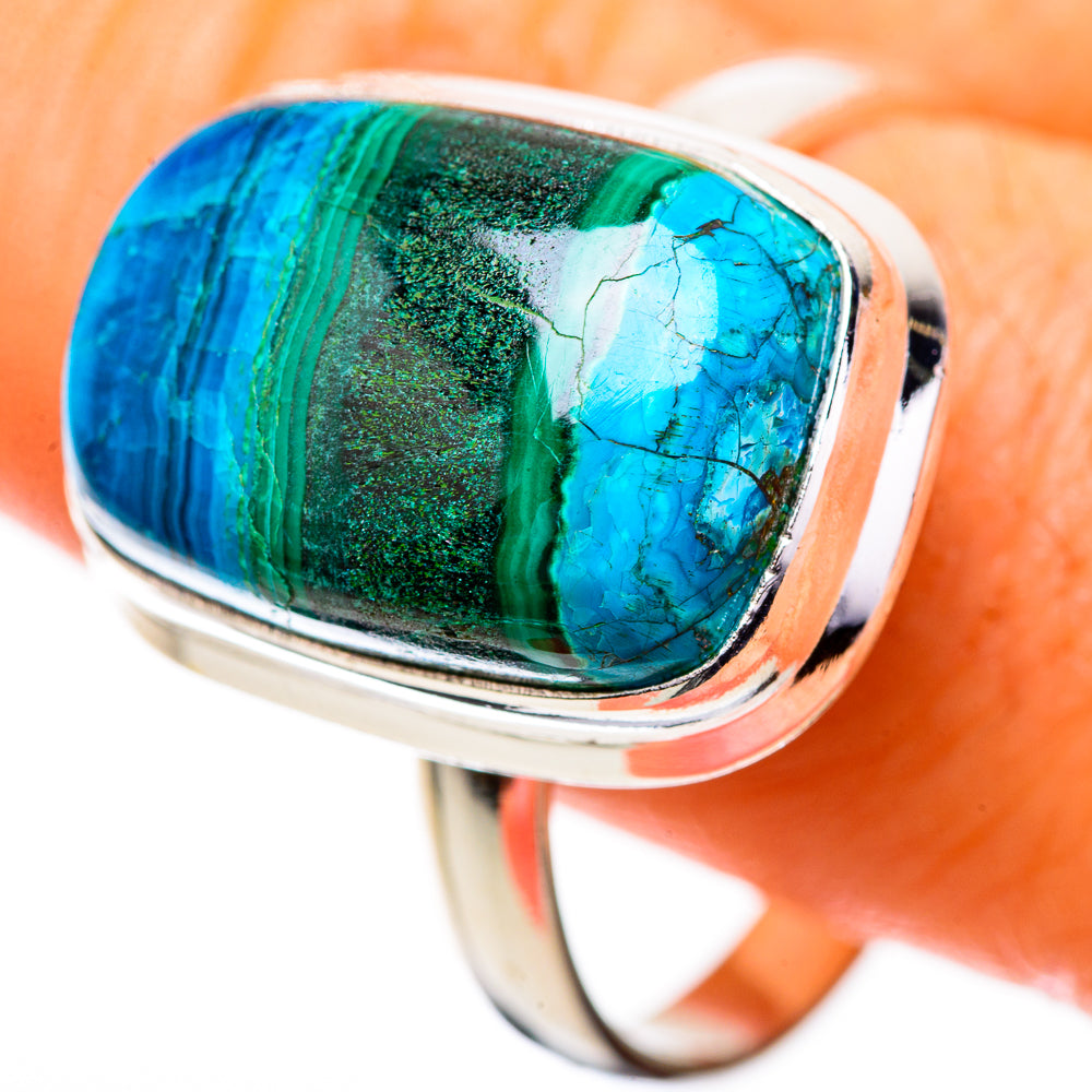 Malachite In Chrysocolla Ring Size 13 (925 Sterling Silver) RING135884