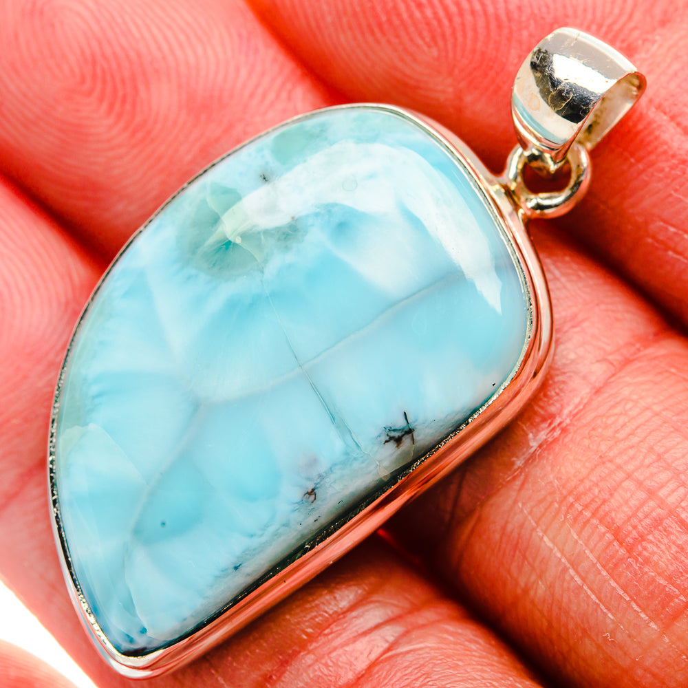 Larimar Pendant 1 5/8" (925 Sterling Silver) PD37464