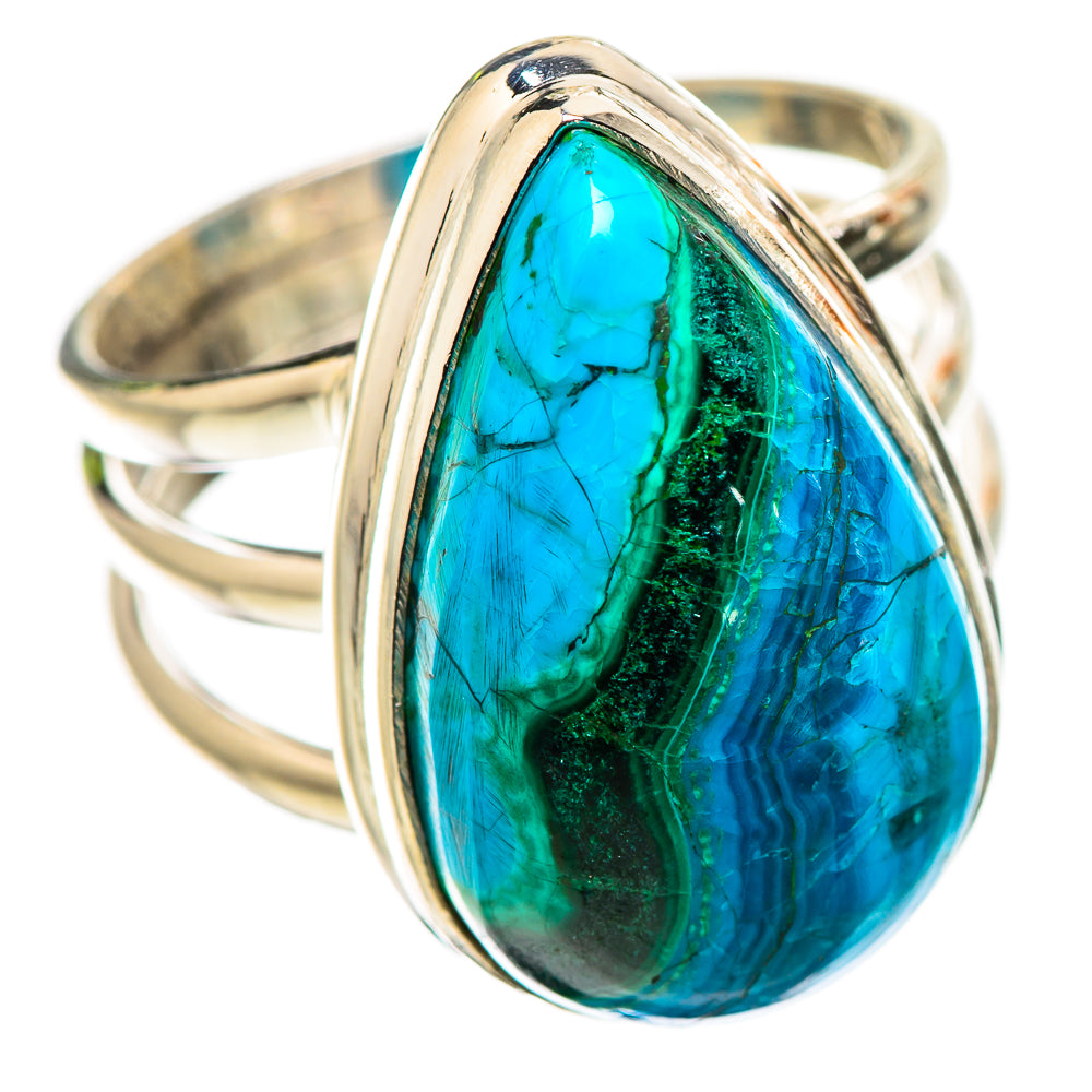 Malachite In Chrysocolla Ring Size 6.75 (925 Sterling Silver) RING135660