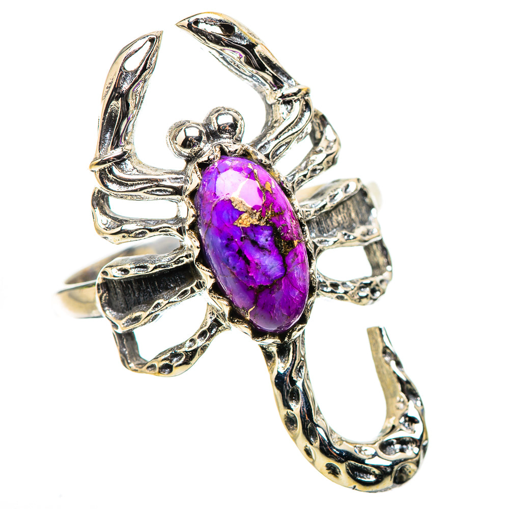 Anasilvercos Purple Copper Composite Turquoise Ring Size 10 (925 Sterling Silver)