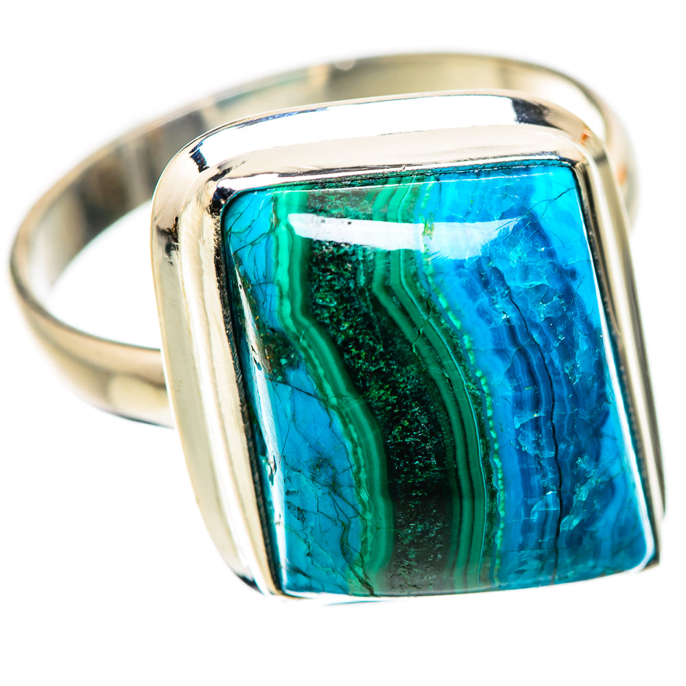 Anasilvercos Malachite In Chrysocolla Ring Size 12.75 (925 Sterling Silver)
